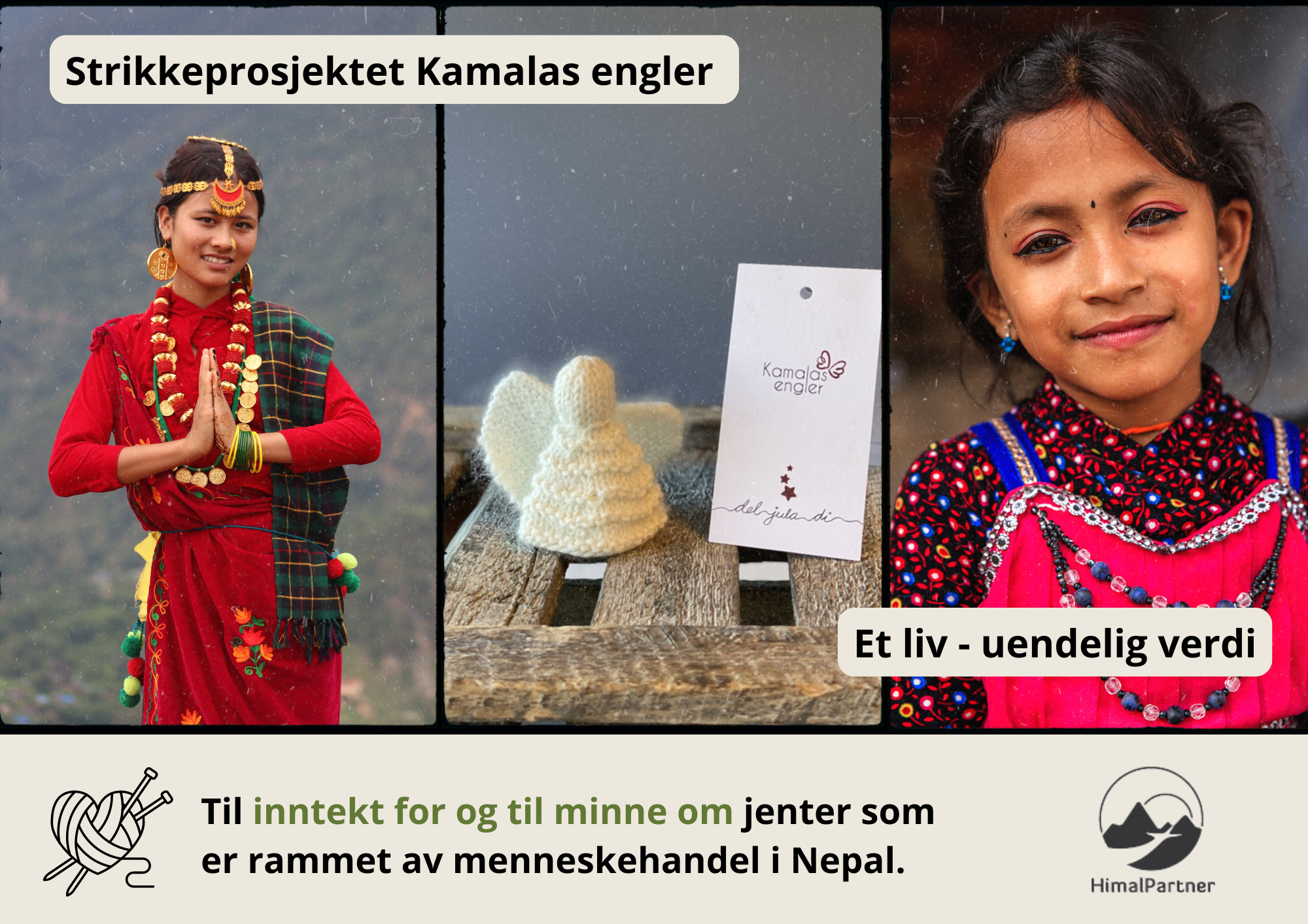 Strikkeprosjektet Kamalas engler